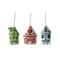 Hello Honey® 3 Pack 5" Beaded & Embroidered House Felt Ornaments